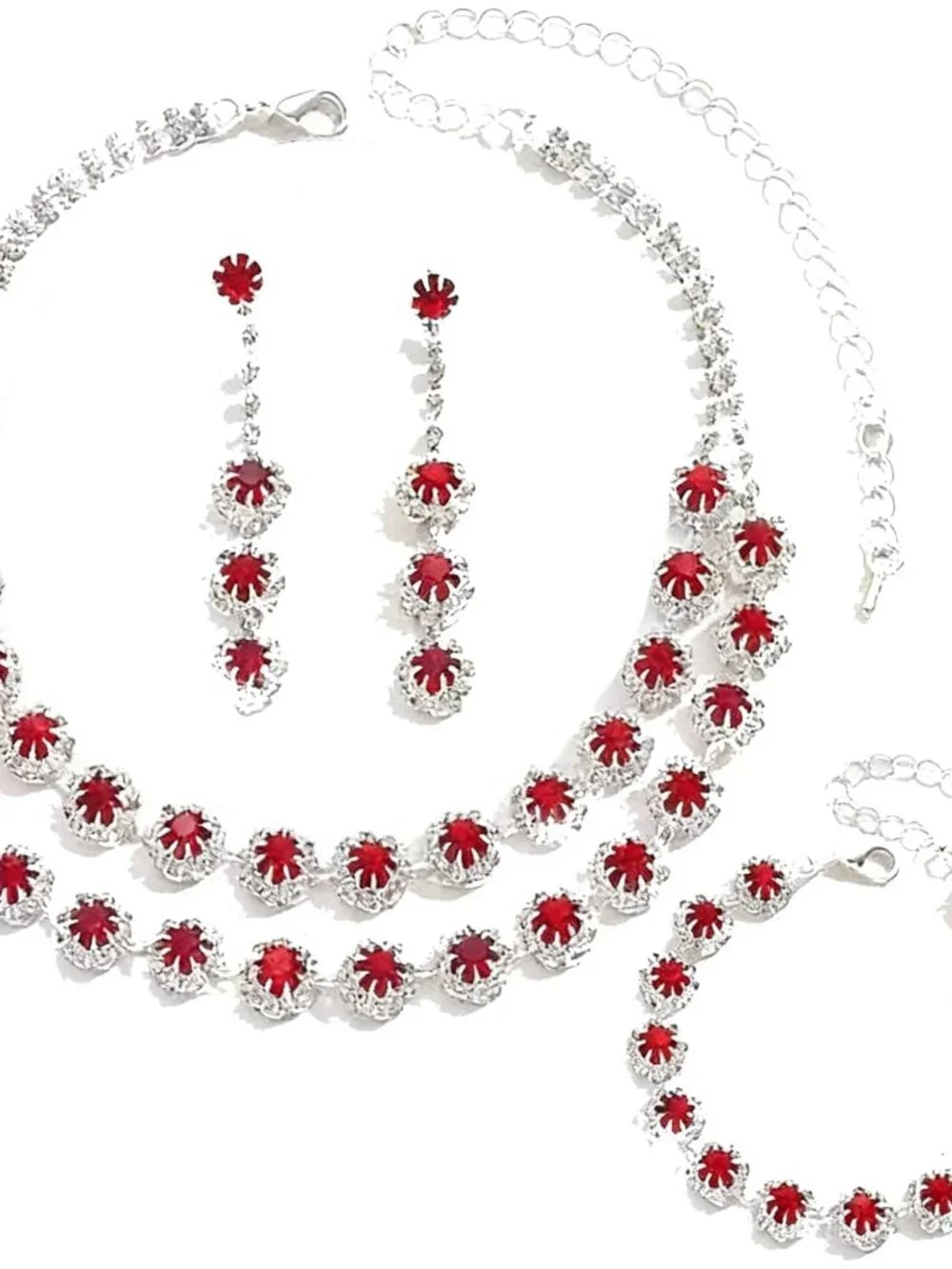Jewelry Set Wedding Jewelry Sets for Women,Rhinestone Crystal Statement Choker N
